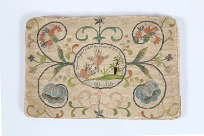Lot 248 - An embroidered love token wallet, French, late...