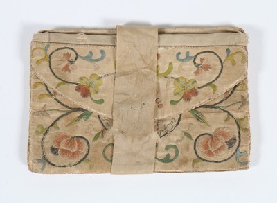 Lot 248 - An embroidered love token wallet, French, late...