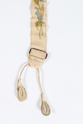 Lot 250 - A pair of men's embroidered braces, second...