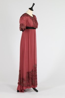 Lot 263 - A Madame Arnaud of Chambery rose pink silk...