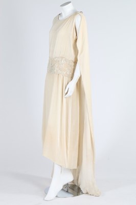 Lot 268 - A velvet bridal/presentation gown, early 1920s,...