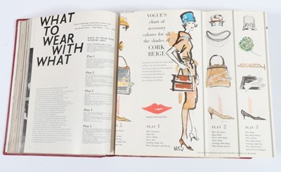 Lot 282 - British Vogue, 1960, complete run bound in two...
