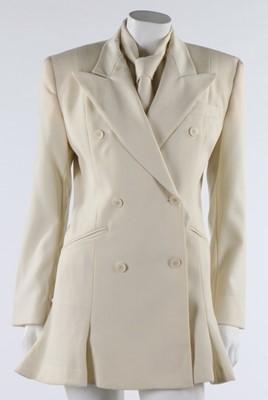Lot 339 - Norma Kamali, 1980s, comprising: ivory wool...