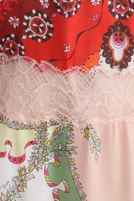 Lot 60 - An Emilio Pucci printed silk and pink lace...