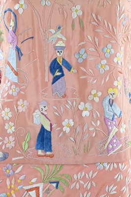 Lot 136 - A Gotama labelled apricot silk Chinese...