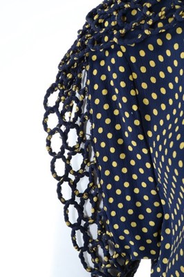 Lot 140 - A black moss crepe evening gown with sequined...