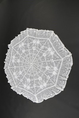 Lot 29 - A beaded and sequined white tulle bodice, late...