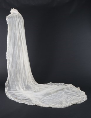 Lot 29 - A beaded and sequined white tulle bodice, late...