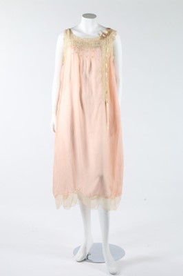 Lot 227 - A rare Boué Soeurs embroidered pink silk...