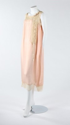Lot 227 - A rare Boué Soeurs embroidered pink silk...