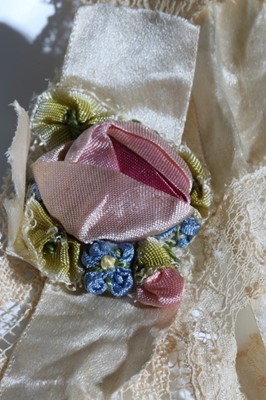 Lot 227 - A rare Boué Soeurs embroidered pink silk...