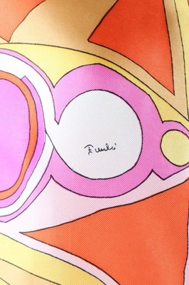 Lot 18 - Two Pucci printed silk blouses, late 1960s,...