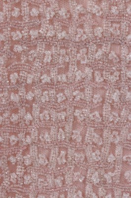 Lot 99 - A Guy Laroche couture pink beaded sheath,...