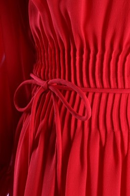 Lot 100 - A Marc Bohan for Christian Dior couture red...