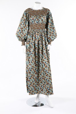 Lot 37 - A Thea Porter brocaded cotton dress, mid 1970s,...