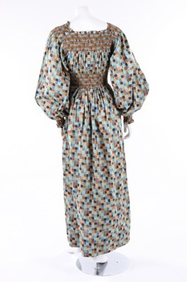 Lot 37 - A Thea Porter brocaded cotton dress, mid 1970s,...
