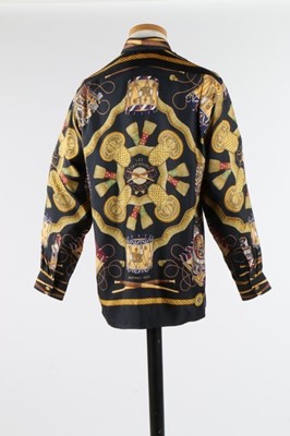 Lot 45 - An Hermès 'Les Tambours' printed silk man's...