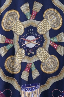 Lot 45 - An Hermès 'Les Tambours' printed silk man's...