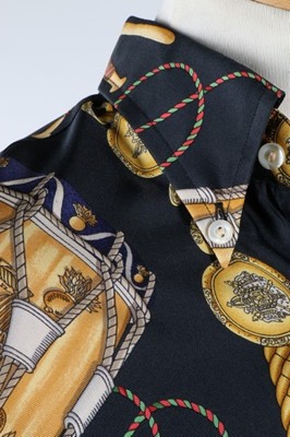 Lot 45 - An Hermès 'Les Tambours' printed silk man's...
