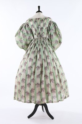 Lot 32 - A printed cotton and muslin day dress, circa...