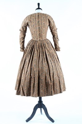 Lot 32 - A printed cotton and muslin day dress, circa...