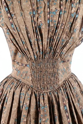 Lot 32 - A printed cotton and muslin day dress, circa...
