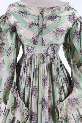 Lot 32 - A printed cotton and muslin day dress, circa...