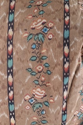 Lot 32 - A printed cotton and muslin day dress, circa...