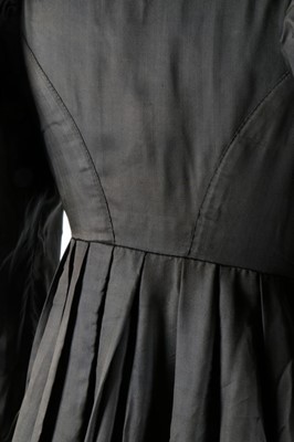 Lot 35 - A chocolate brown silk 'Quaker' dress, circa...