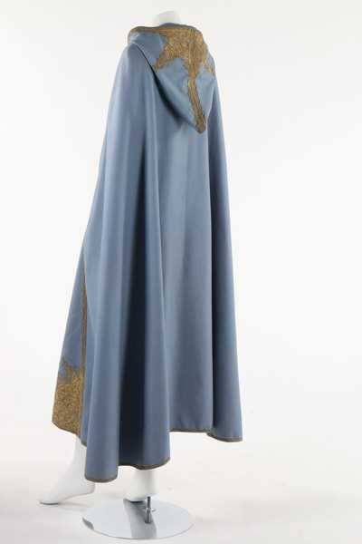 Lot 266 - A blue wool burnouse cape, Ottoman, circa 1910-...