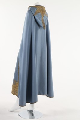 Lot 266 - A blue wool burnouse cape, Ottoman, circa 1910-...