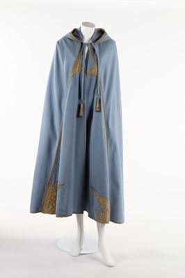 Lot 266 - A blue wool burnouse cape, Ottoman, circa 1910-...