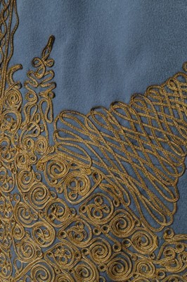 Lot 266 - A blue wool burnouse cape, Ottoman, circa 1910-...