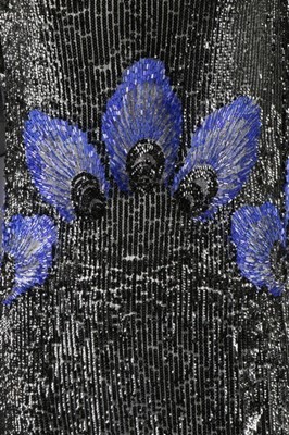 Lot 13 - A sequined tulle flapper dress, early 1920s,...