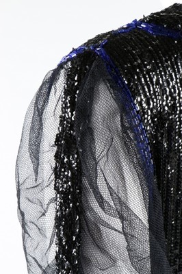 Lot 13 - A sequined tulle flapper dress, early 1920s,...