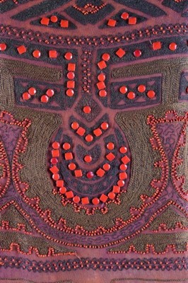 Lot 14 - A cinammon silk crepe flapper dress, early...