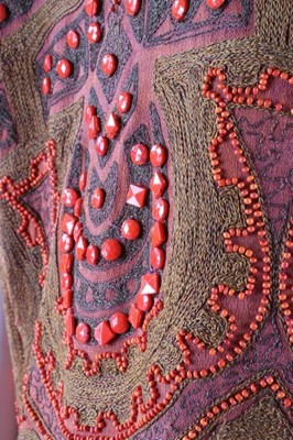 Lot 14 - A cinammon silk crepe flapper dress, early...