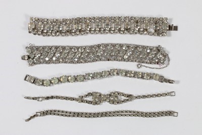 Lot 44 - A group of rhinestone jewellery, mid 20th...