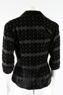 Lot 3 - A Maggy Rouff couture cut velvet jacket, late...