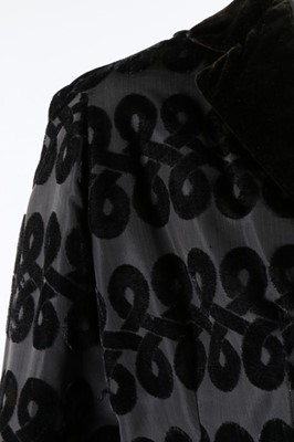 Lot 3 - A Maggy Rouff couture cut velvet jacket, late...