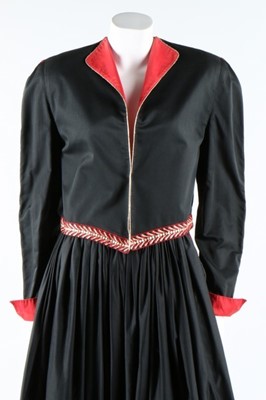 Lot 5 - A Claude Montana pour Gibo black embroidered...