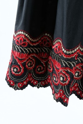 Lot 5 - A Claude Montana pour Gibo black embroidered...