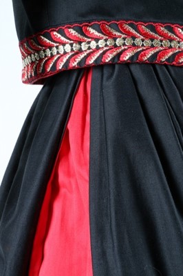 Lot 5 - A Claude Montana pour Gibo black embroidered...
