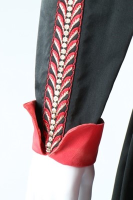 Lot 5 - A Claude Montana pour Gibo black embroidered...