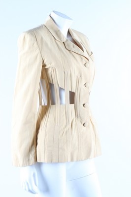 Lot 6 - A Jean Paul Gaultier cotton 'cage' jacket,...