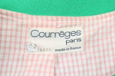 Lot 10 - A Courreges emerald-green wool coat, late...