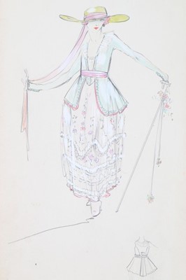 Lot 23 - Lucile studio fashion sketches, circa 1916-19,...