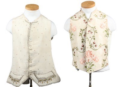 Lot 209 - Gentlemen's waistcoats, comprising: ivory silk...