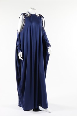 Lot 38 - A Roter Couture blue jersey maxi-dress, 1970s,...