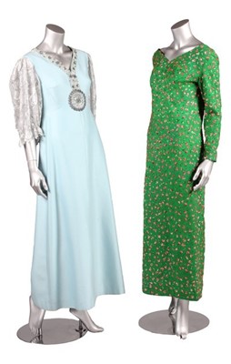 Lot 54 - A colourful group of evening dresses, late 60s-...
